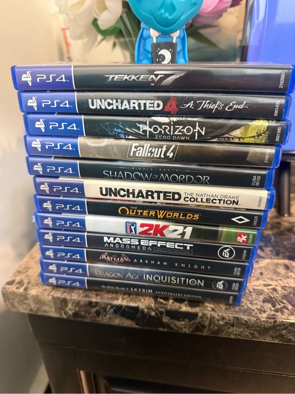 Sony PS4 Console with Black and White DualShock Controllers